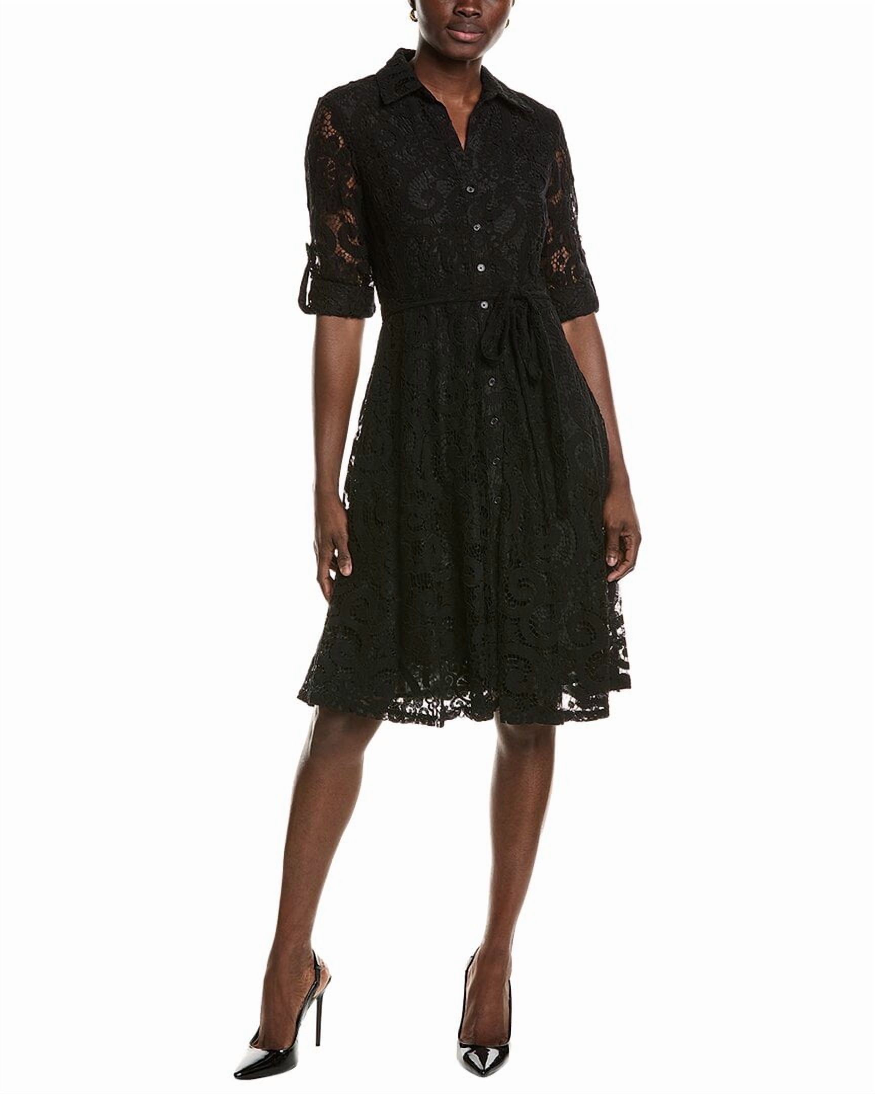 Nanette Nanette Lepore womens Lace Midi Dress, 10, Black